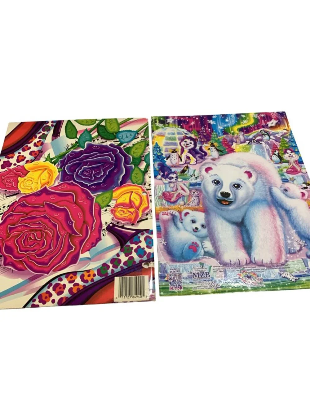 Lisa Frank Pocket Folders Leopard Unicorn Polar Bear 2014 Vintage 90s Roses READ